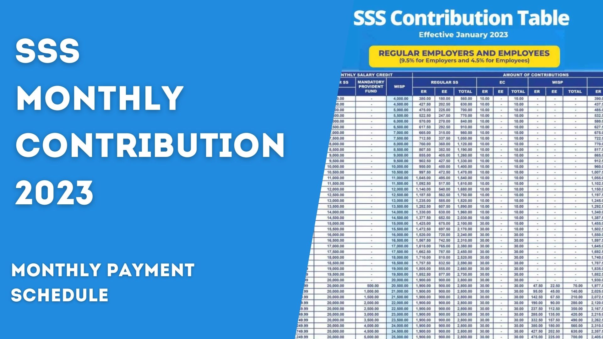 SSS Monthly Contribution Table Guide in the Philippines Digido