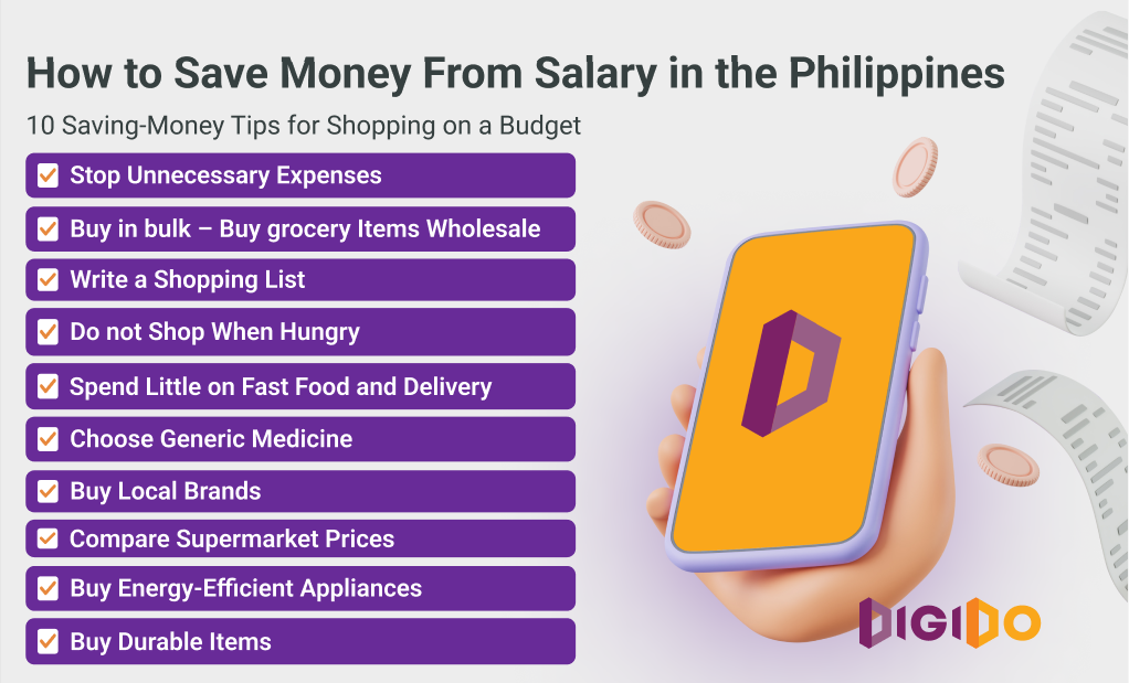 How to save money from salary in the Philippines